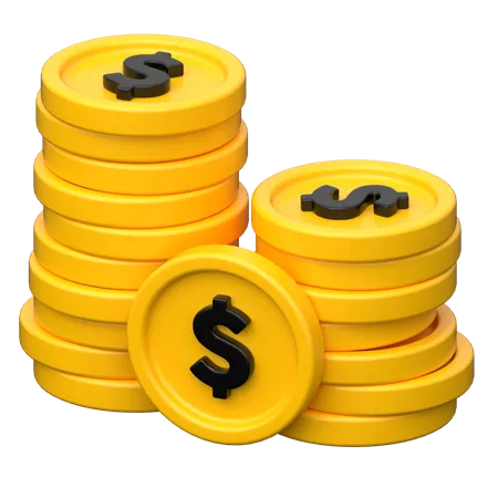 Coin Pile  3D Icon