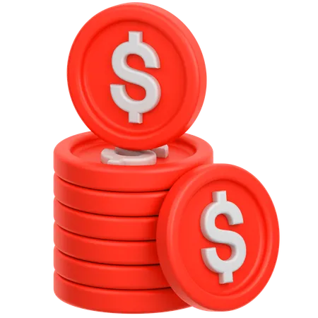 Coin Plus  3D Icon