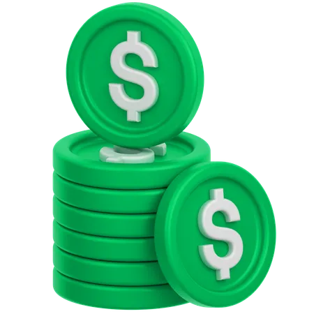 Coin Plus  3D Icon