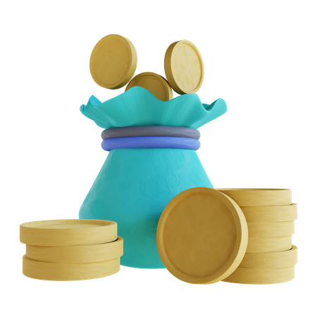 Coin Pouch  3D Illustration