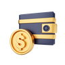 money purse 3d logo