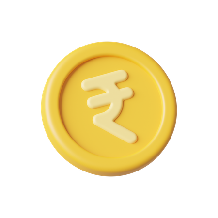 Coin Rupee  3D Icon