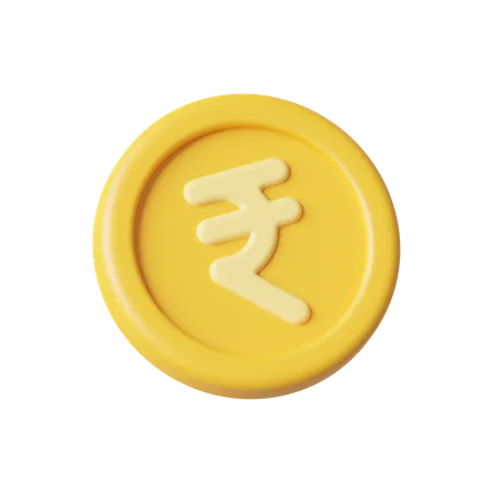 Coin Rupee  3D Icon