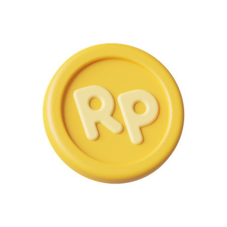 Coin Rupiah  3D Icon