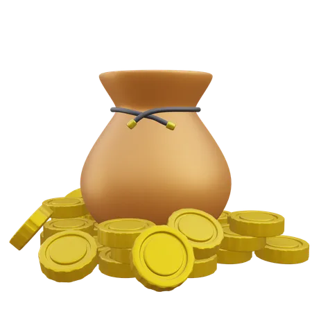 Coin Sack  3D Icon