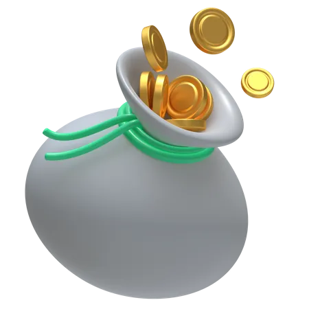 Coin Sack 3D Icon