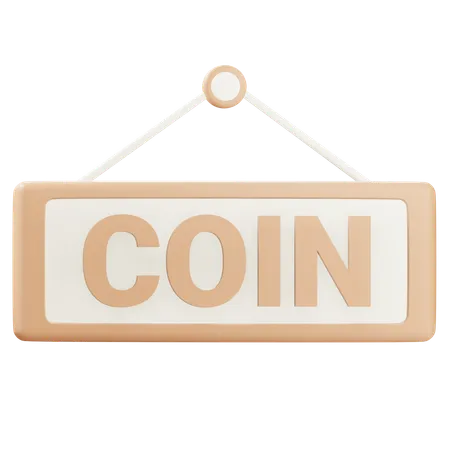 3 D Coin Sign With Alpha Background 3D Icon