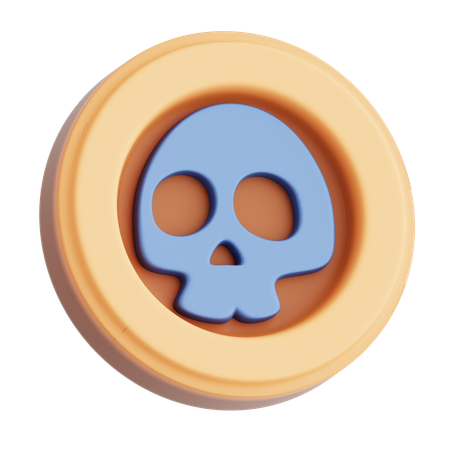 Coin Skull  3D Icon