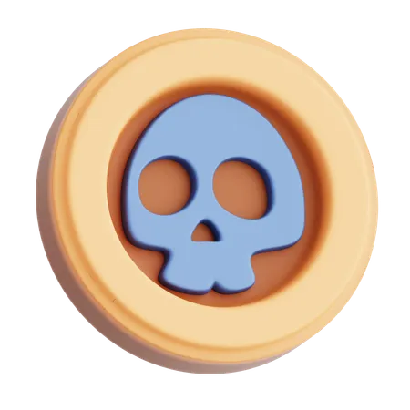 Coin Skull  3D Icon