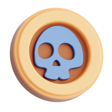 Coin Skull  3D Icon