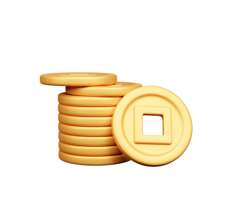 Coin Stack  3D Icon