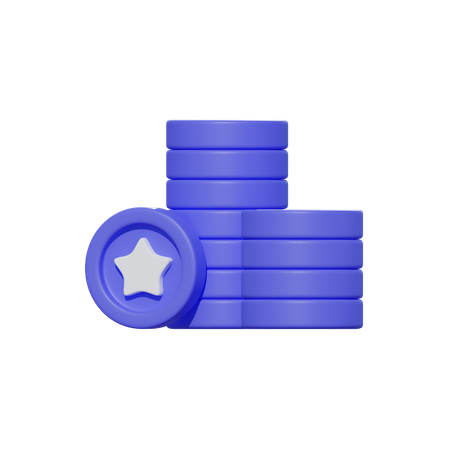 コインスタック  3D Icon