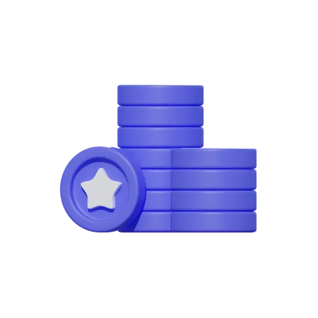 コインスタック  3D Icon