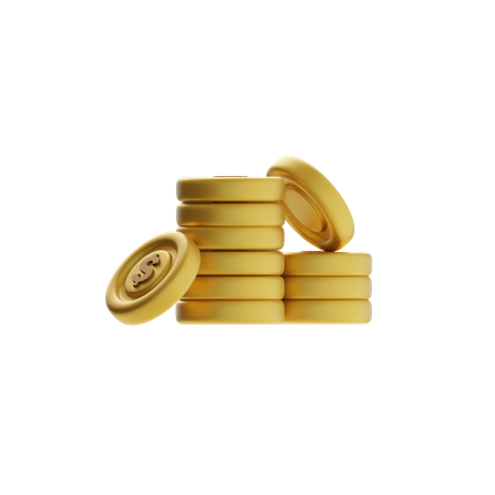 Coin Stack  3D Icon