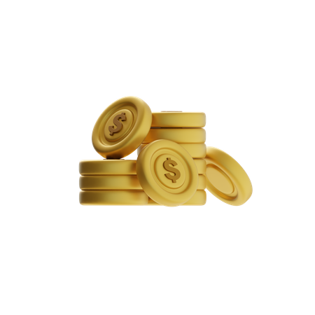 Coin Stack  3D Icon