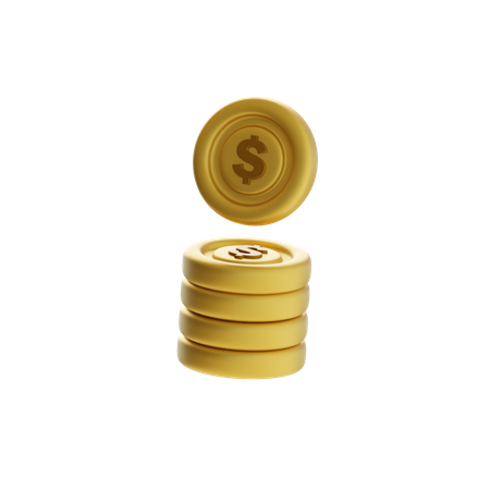 Coin Stack  3D Icon