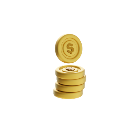 Coin Stack  3D Icon