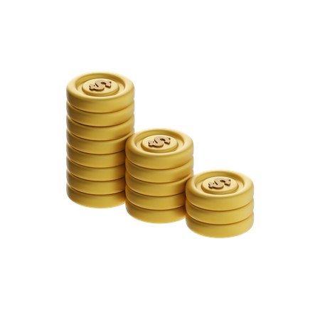 Coin Stack  3D Icon