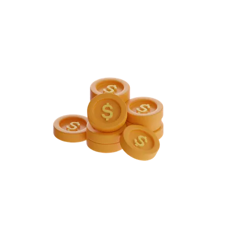 코인 스택  3D Icon