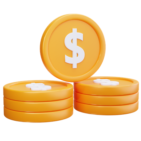 Coin Stack  3D Icon