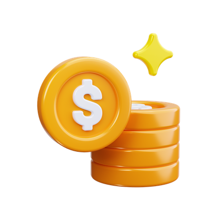 Coin Stack  3D Icon