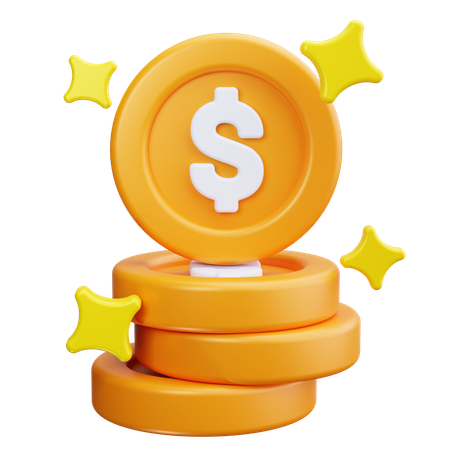 Coin Stack  3D Icon