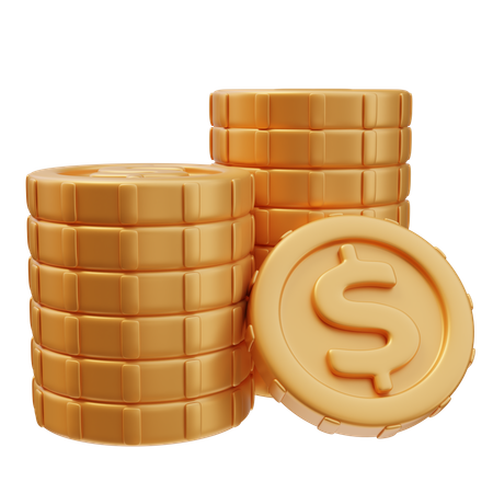 Coin Stack  3D Icon