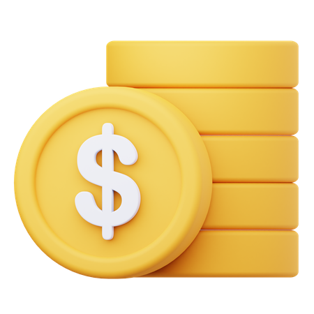 Coin Stack  3D Icon