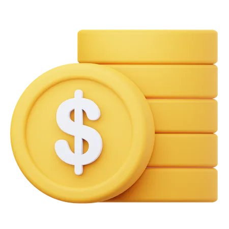 Coin Stack  3D Icon