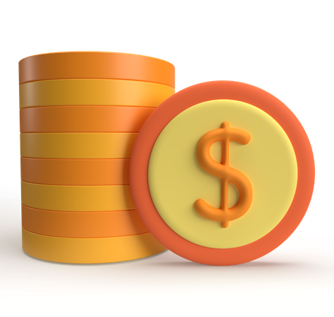 Coin Stack  3D Icon