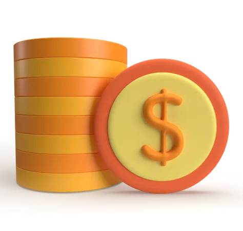 Coin Stack  3D Icon