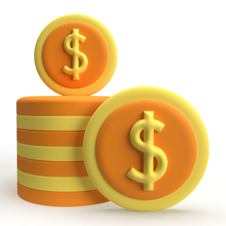 Coin Stack  3D Icon