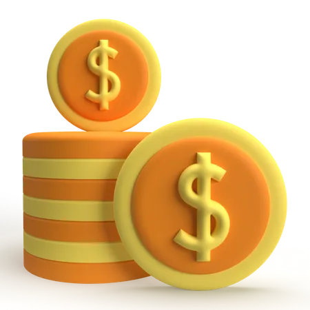 Coin Stack  3D Icon