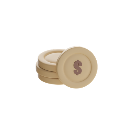 Coin Stack  3D Icon