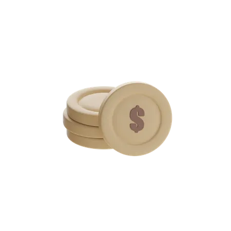 Coin Stack  3D Icon
