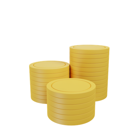 Coin Stack  3D Icon