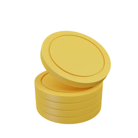 Coin Stack  3D Icon