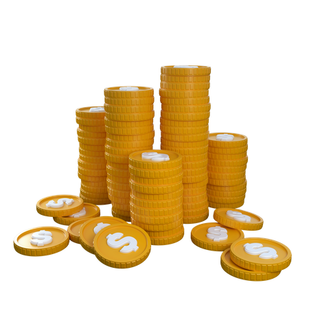 Coin Stack  3D Icon