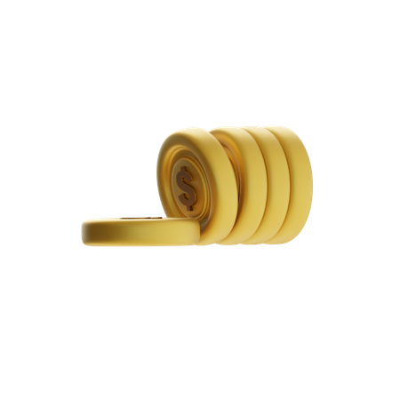 Coin Stack  3D Icon