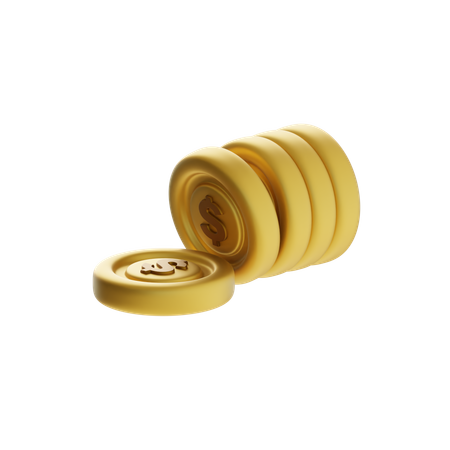Coin Stack  3D Icon