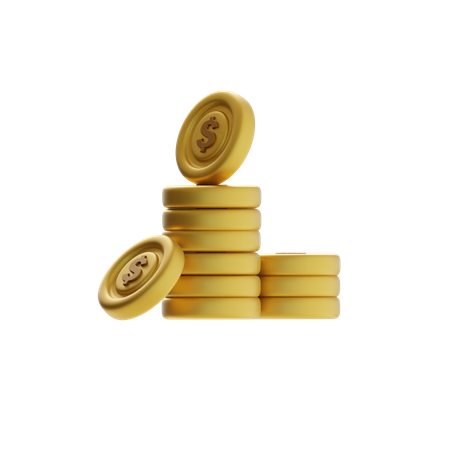 Coin Stack  3D Icon