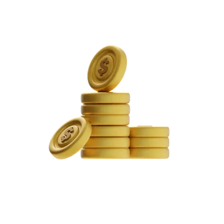 Coin Stack  3D Icon