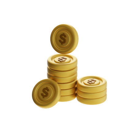 Coin Stack  3D Icon