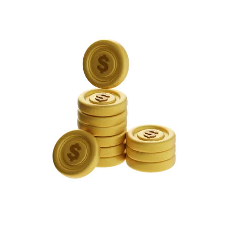 Coin Stack  3D Icon