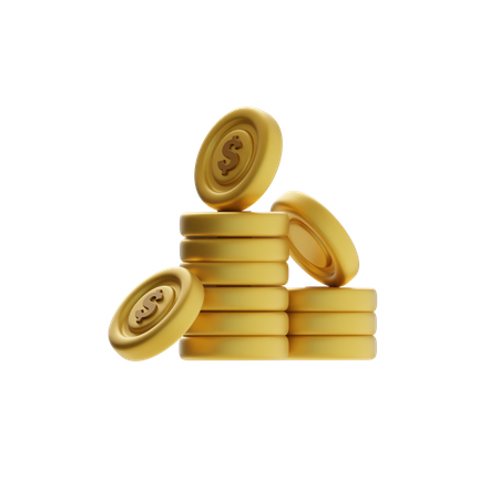 Coin Stack  3D Icon