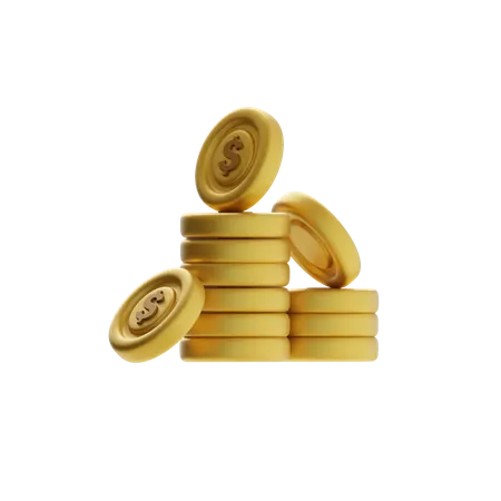Coin Stack  3D Icon