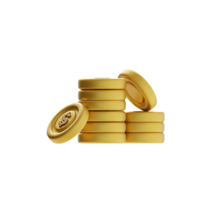 Coin Stack  3D Icon