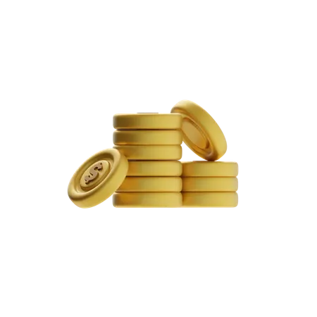 Coin Stack  3D Icon