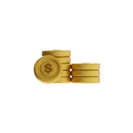 Coin Stack  3D Icon
