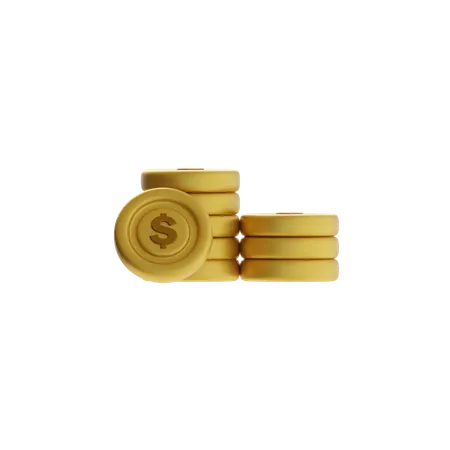 Coin Stack  3D Icon